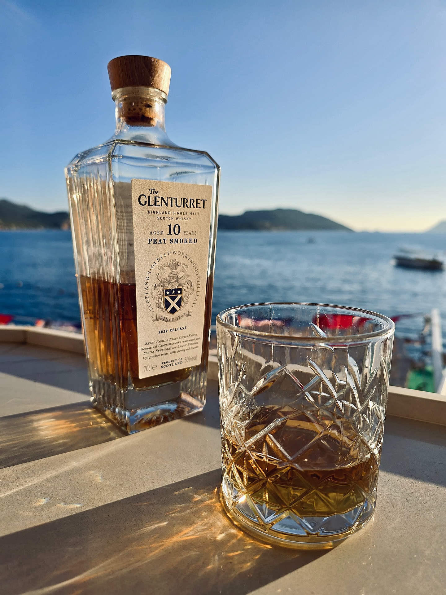 Summer’s final glow, a glass of @theglenturretwhisky, and the magic of Kaş, Türkiye.
