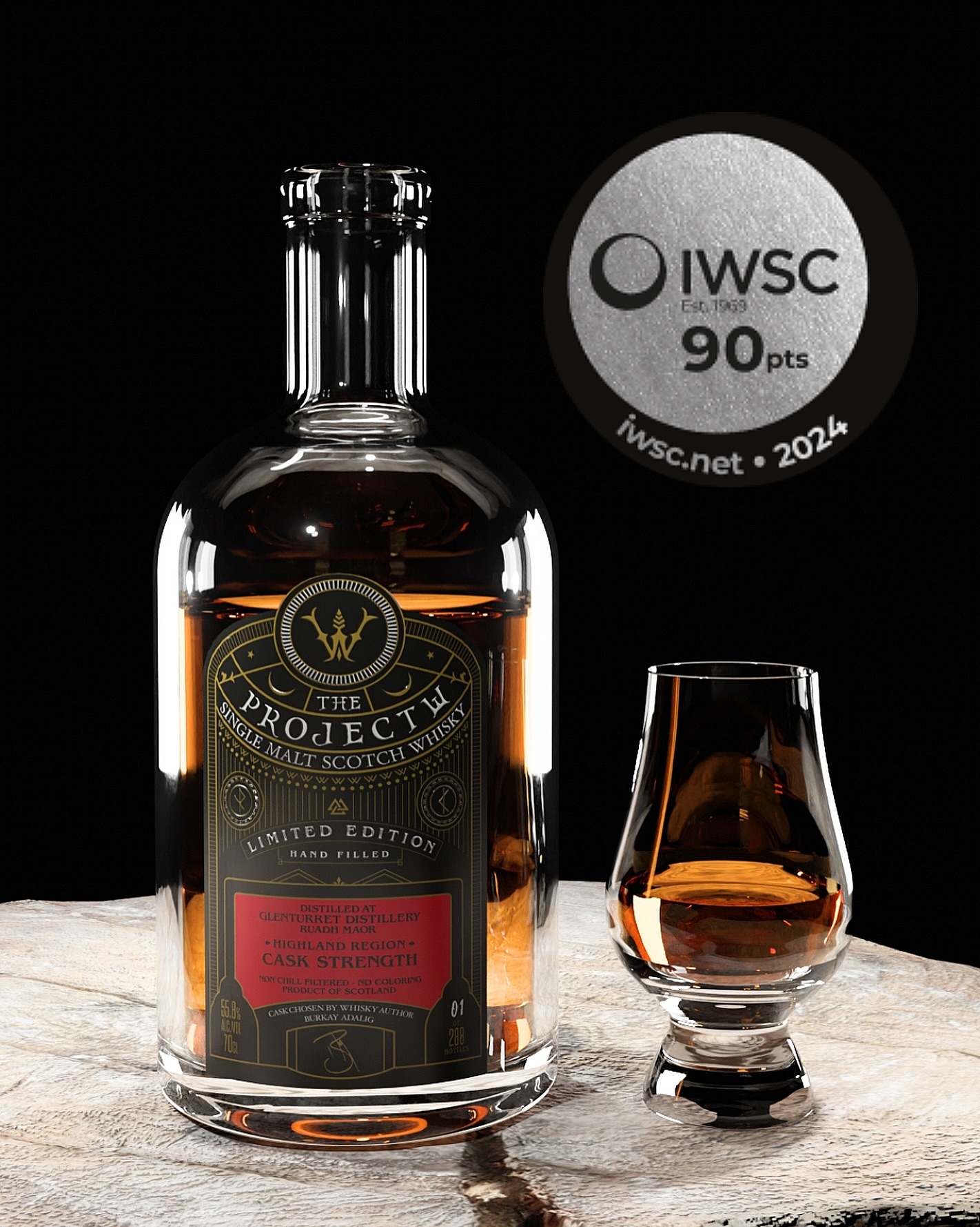 The Project W Glenturret, the first bottling of our Project W project, won the Silver Medal at IWSC @theiwsc , one of the most prestigious spirit comp